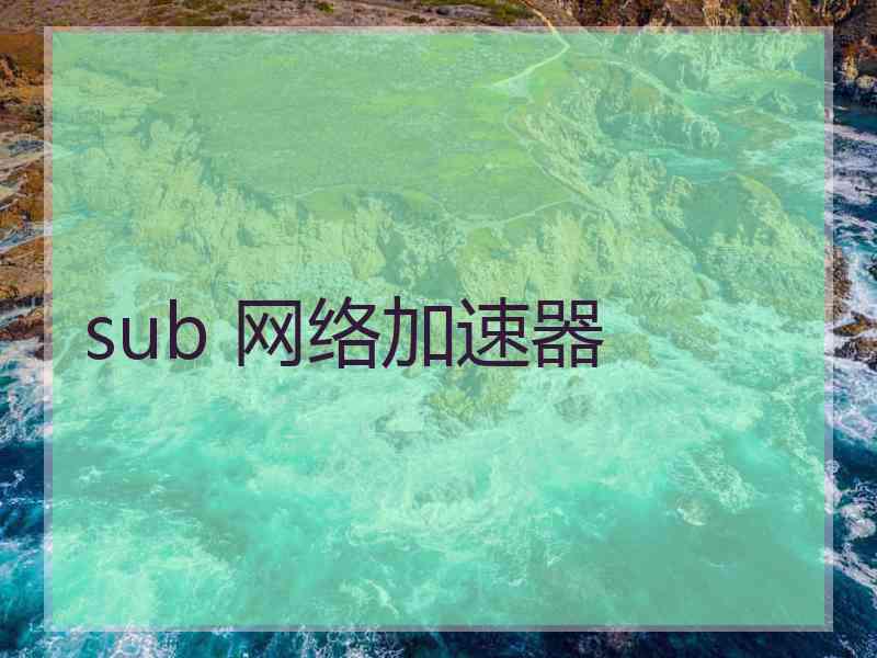 sub 网络加速器