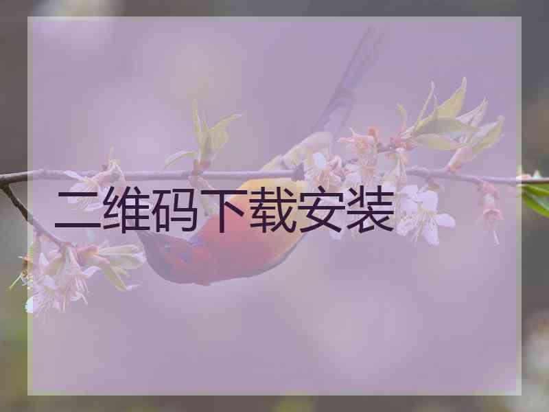 二维码下载安装