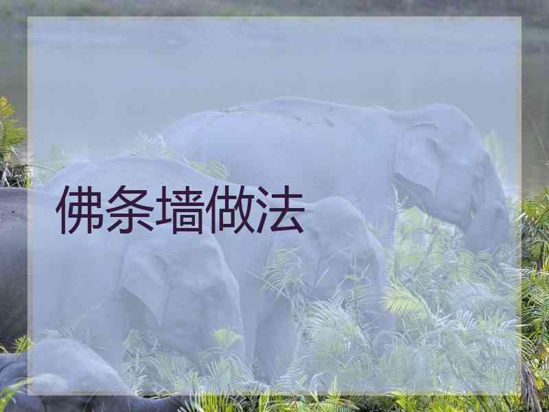 佛条墙做法
