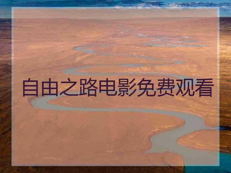 自由之路电影免费观看