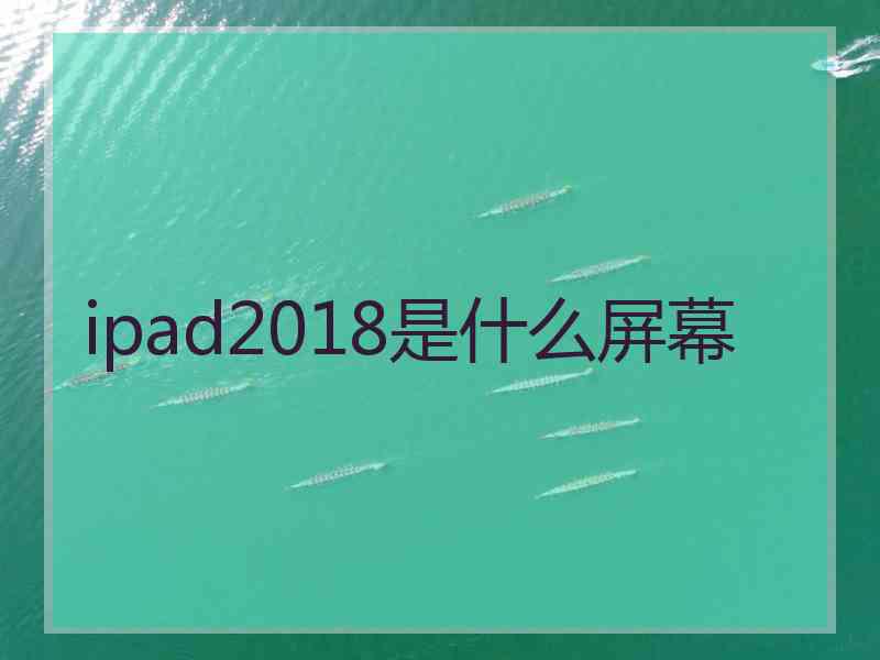 ipad2018是什么屏幕