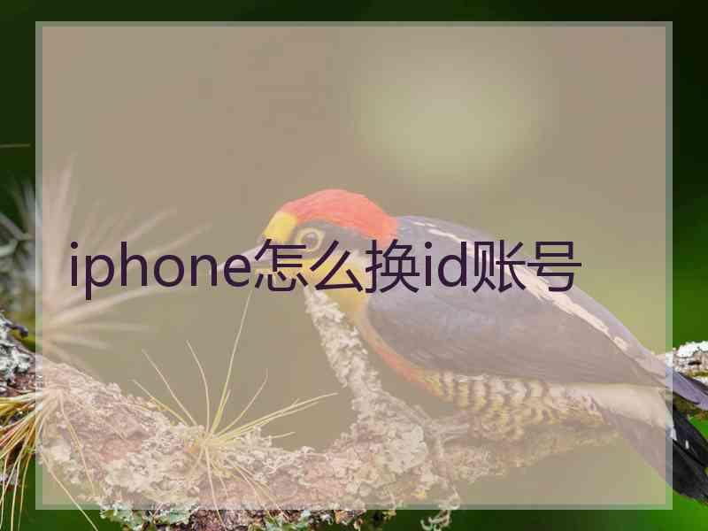 iphone怎么换id账号